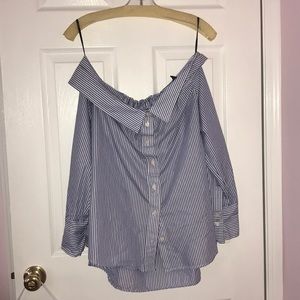 Off Shoulder Polo Top